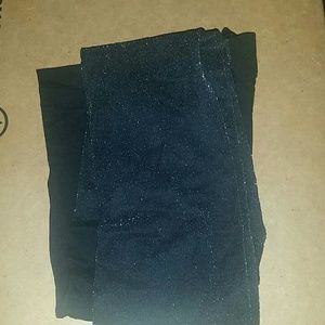 black shimmering  stocking and none shimmer